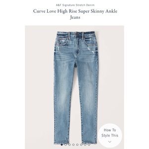 Abercrombie & Fitch Curvy High Rise Skinny Jeans